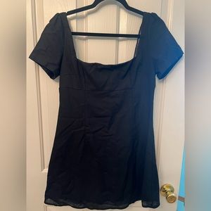 Princes Polly Linen feel black dress